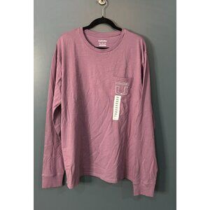 NWT XXL University of Miami Purple Long Sleeve Pocket Tee